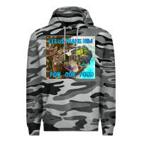 Slate Camo let us thank hım for our food Premium Hoodie - TumblerDesignByShophia