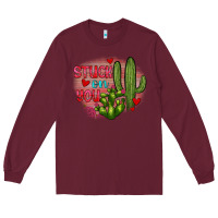 Burgundy stuck on you cactus Long Sleeve Tee - JahusDesignShop