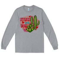 Heather Grey stuck on you cactus Long Sleeve Tee - JahusDesignShop