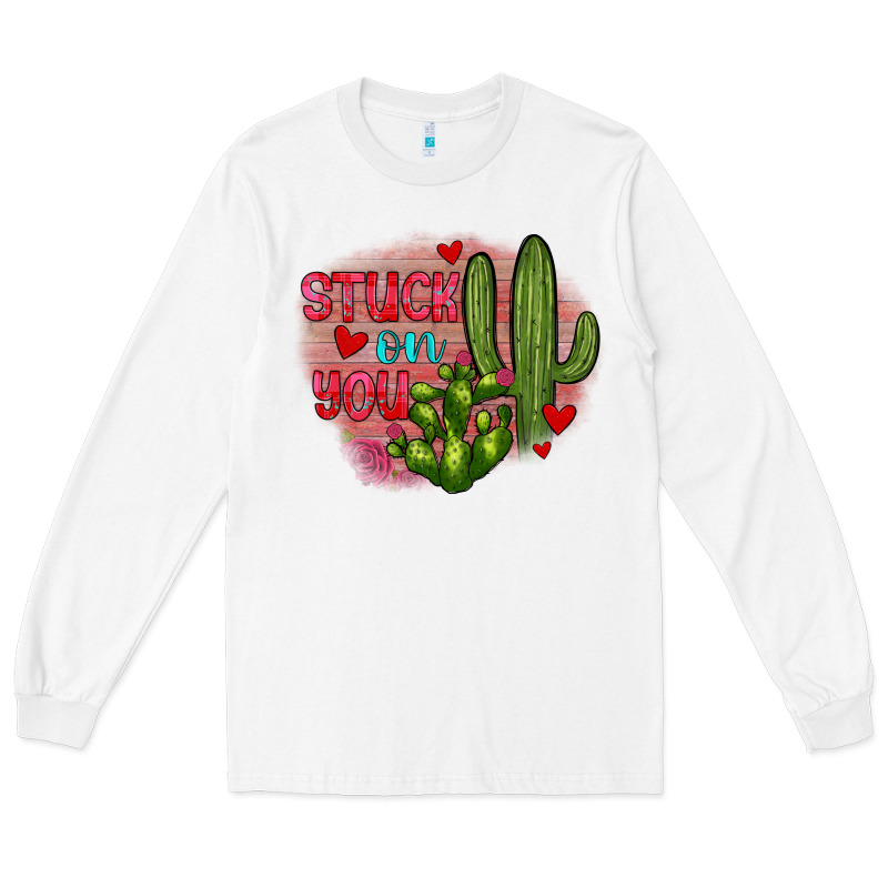 Stuck On You Cactus Long Sleeve Tee by JahusDesignShop | Teevron