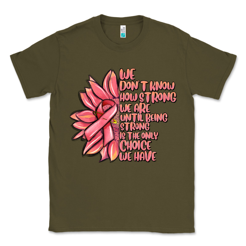 Pink Sunflower And Cancer Ribbon Breast Cancer Classic Tee by MaliasSmallBusiness | Teevron