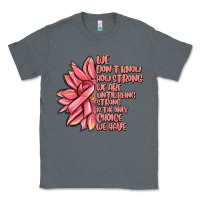 Charcoal Heather pink sunflower and cancer ribbon breast cancer Classic Tee - MaliasSmallBusiness