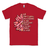 Red pink sunflower and cancer ribbon breast cancer Classic Tee - MaliasSmallBusiness