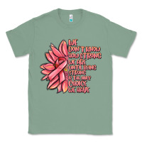 Sage pink sunflower and cancer ribbon breast cancer Classic Tee - MaliasSmallBusiness