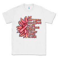 White pink sunflower and cancer ribbon breast cancer Classic Tee - MaliasSmallBusiness