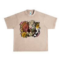 French Oak hereford bull western background Urban Heavy Tee - LillyAllenDesigns
