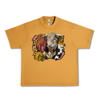 Peanut Butter hereford bull western background Urban Heavy Tee - LillyAllenDesigns