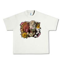 Pistachio hereford bull western background Urban Heavy Tee - LillyAllenDesigns