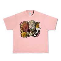 Salmon hereford bull western background Urban Heavy Tee - LillyAllenDesigns