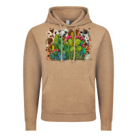 Vintage Coffee watercolor cactus western background Vintage Hoodie - BarkalooDesign
