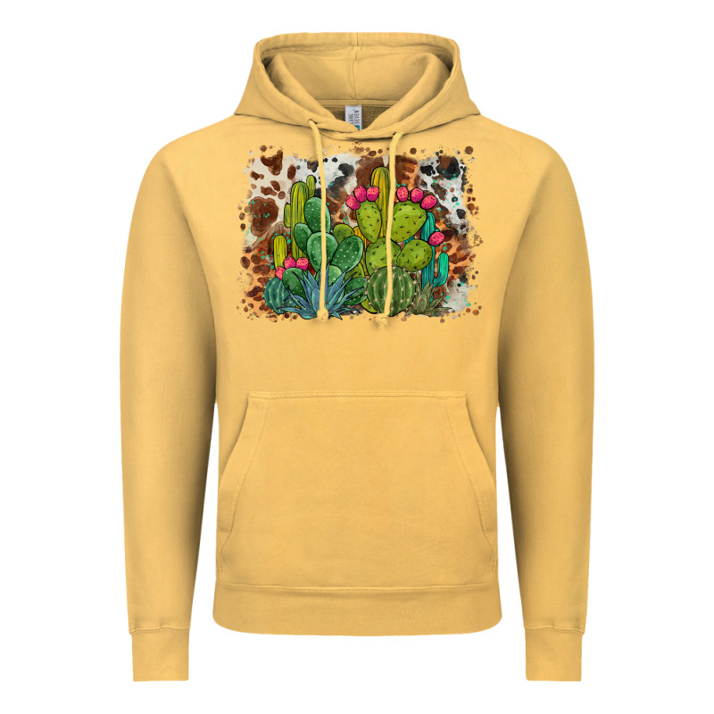 Watercolor Cactus Western Background Vintage Hoodie by BarkalooDesign | Teevron