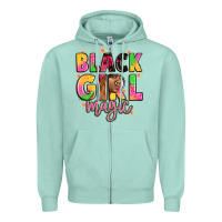 Seafoam black girl magic Zipper Hoodie - Artiststas