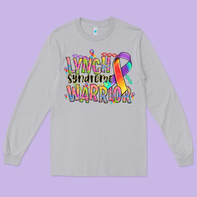 Lynch Syndrome Warrior Long Sleeve Tee Designed By Nancycooperartshop