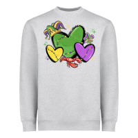 Mardi Gras Hearts Heavyweight Sweatshirt | Teevron