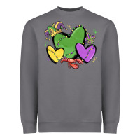 Storm mardi gras hearts Heavyweight Sweatshirt - MaliasSmallBusiness