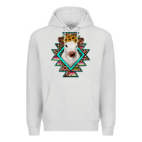 Dove Grey heifer cowhide aztec Premium Hoodie - JahusDesignShop