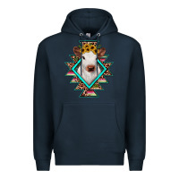 Navy heifer cowhide aztec Premium Hoodie - JahusDesignShop