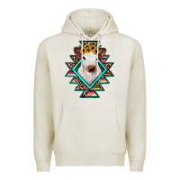 Oatmeal Heather heifer cowhide aztec Premium Hoodie - JahusDesignShop