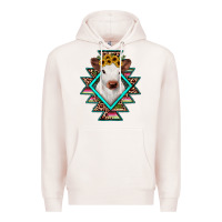 Pale Pink heifer cowhide aztec Premium Hoodie - JahusDesignShop