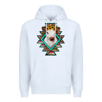 White heifer cowhide aztec Premium Hoodie - JahusDesignShop