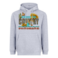 Heather Grey Raised on Country and Sunshine Heavyweight Hoodie - texasbilliewilder