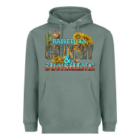 Sage Raised on Country and Sunshine Heavyweight Hoodie - texasbilliewilder