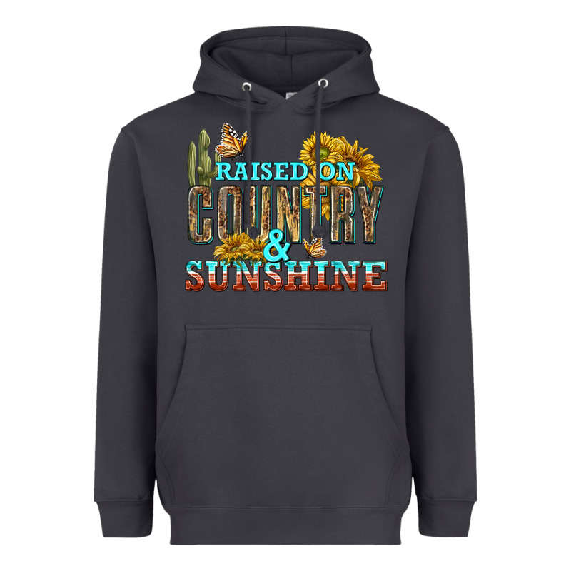 Raised On Country And Sunshine Heavyweight Hoodie by texasbilliewilder | Teevron