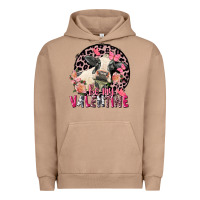 Pigment Burro Be my Valentine Holstein Cow Valentine's Day Urban Hoodie - FaDigitalArtStudio