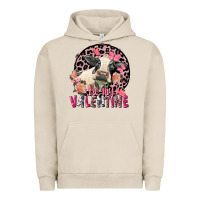 Pigment French Oak Be my Valentine Holstein Cow Valentine's Day Urban Hoodie - FaDigitalArtStudio