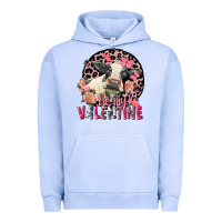 Pigment Grape Ice Be my Valentine Holstein Cow Valentine's Day Urban Hoodie - FaDigitalArtStudio