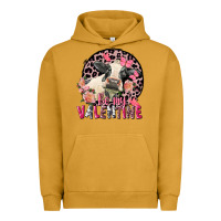 Pigment Peanut Butter Be my Valentine Holstein Cow Valentine's Day Urban Hoodie - FaDigitalArtStudio