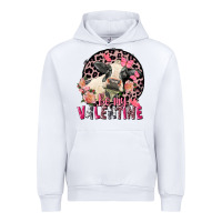 White Be my Valentine Holstein Cow Valentine's Day Urban Hoodie - FaDigitalArtStudio
