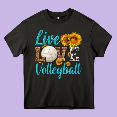 Live Love Volleyball Heavy Core Tee Designed By Hra Design Shop