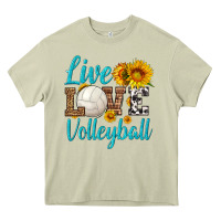Mossy live love volleyball Heavy Core Tee - HRA Design Shop