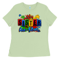 Matcha my sister is ausome autism Ladies Tee - Zillion Design Studio