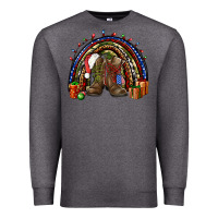 Charcoal Heather Army Christmas rainbow Premium Sweatshirt - NancyCooperArtShop