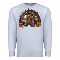 Heather Grey Army Christmas rainbow Premium Sweatshirt - NancyCooperArtShop