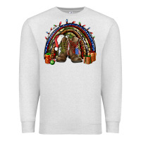 Oatmeal Heather Army Christmas rainbow Premium Sweatshirt - NancyCooperArtShop