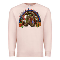Pale Pink Army Christmas rainbow Premium Sweatshirt - NancyCooperArtShop