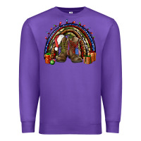 Purple Army Christmas rainbow Premium Sweatshirt - NancyCooperArtShop