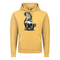 Vintage Mustard skunk Vintage Hoodie - LillyAllenDesigns