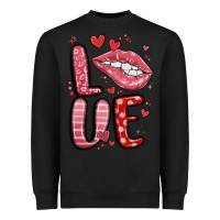 Black western love lips Heavyweight Sweatshirt - MaliasSmallBusiness