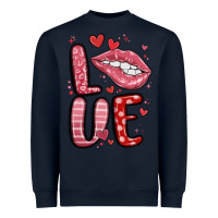 Navy western love lips Heavyweight Sweatshirt - MaliasSmallBusiness