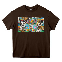 Chocolate Brown happy birthday alpaca blue cup Heavy Core Tee - BarkalooDesign