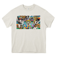 Cream happy birthday alpaca blue cup Heavy Core Tee - BarkalooDesign