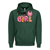 Sports Green team girl Zipper Hoodie - Artiststas