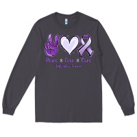 Smoke Peace love cure Testicular Cancer Long Sleeve Tee - NancyCooperArtShop