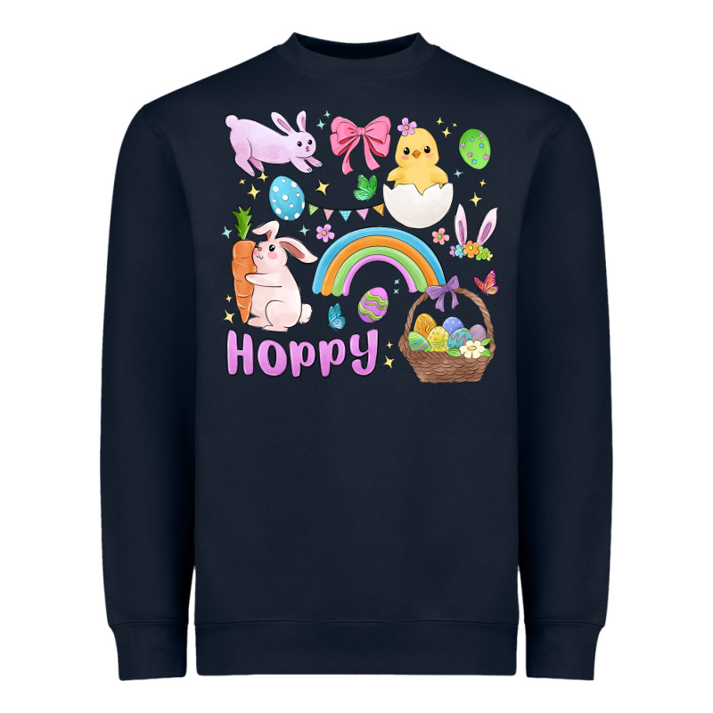 Easter Hoppy Bunny Heavyweight Sweatshirt by MaliasSmallBusiness | Teevron