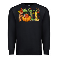 Black Welcome Fall Premium Sweatshirt - NancyCooperArtShop