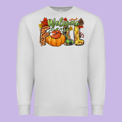 Welcome Fall Premium Sweatshirt Designed By Nancycooperartshop